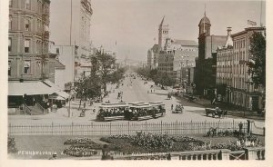 Postcard RPPC C1910 Washington DC Trolleys Pennsylvania Avenue Treasury 23-12136