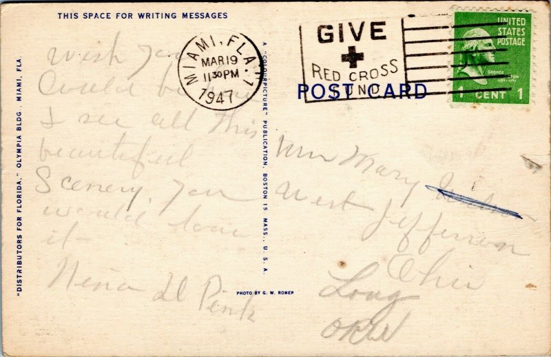 postcard Miami, FL - Hotel District as seen from Bayfront Park