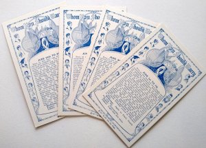 4 Exhibit Horoscope Fortune Teller Cards Whom You Should Marry 50s Vintage April 
