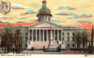 Vintage Postcard 1910s State Capitol Government Building Columbia South Carolina