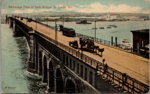 Bird's-Eye View of Eads Bridge St. Louis MO Postcard PC559