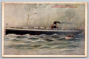 Postcard Steamship Manitou - Northern Michigan Transit Co.