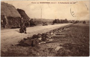 CPA Militaire - Camp de SISSONNE - L'Infanterie au tir (69956)