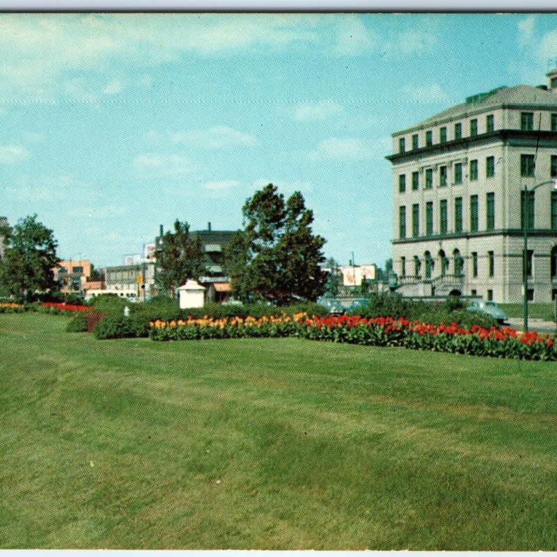 c1950s Des Moines, IA Downtown Federal Government River Roadside Chrome PC A310