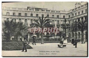 Old Postcard Barcelona Plaza Real