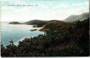 View of Schooner Head, Bar Harbor ME Vintage Postcard V36