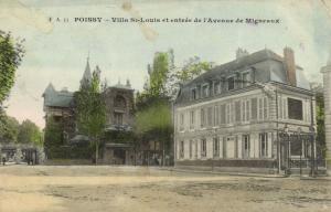 CPA POISSY-Villa St-Louis et entrée de l'Avenue de Migneaux (260382)