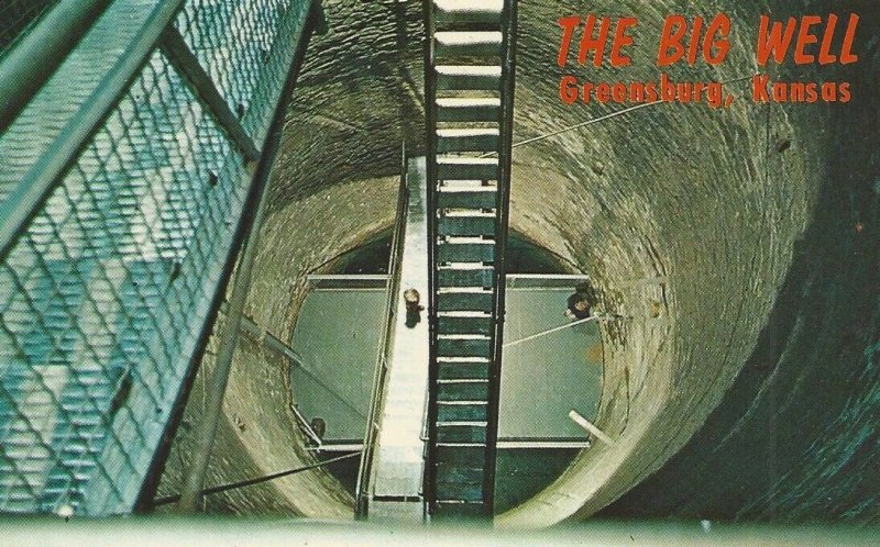 The Big Well Greensburg Kansas Vintage Postcard Number Two 