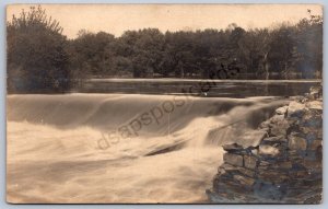 K45/ Carthage Missouri RPPC Postcard c1910 Spring River Falls 233