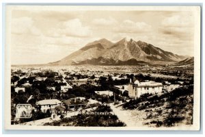 c1920's Partial View Monterrey Nuevo Leon Mexico Antique RPPC Photo Postcard