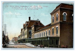 1911 Union Depot South Canal And Adams Sts. Chicago Illinois IL Antique Postcard