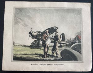 Tucks Christmas Card Westland Lysander Army Co-operation Plane Ronald Davis