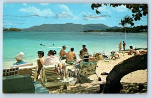 St. Thomas Virgin Islands US Postcard Sun Bathing at Sapphire Beach 1964