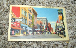 Fourth Ave Looking North Street Scene Louisville KY Kentucky Postcard (P1)