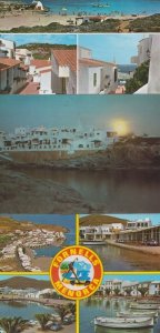 Binibeca Vell Spanish Fishing Village Fisherman Menorca 3x 1980s Postcard s