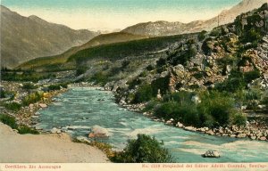 c1910 Postcard; Cordillera, Rio Aconcagua, Chile, Andes Mountains, Unposted