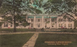 Vintage Postcard 1947 View of The General Lewis Hotel Lewisburg West Virginia