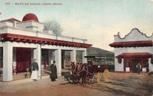 Carson, Nevada SHAW'S HOT SPRINGS Stagecoach c1910s Vintage Postcard
