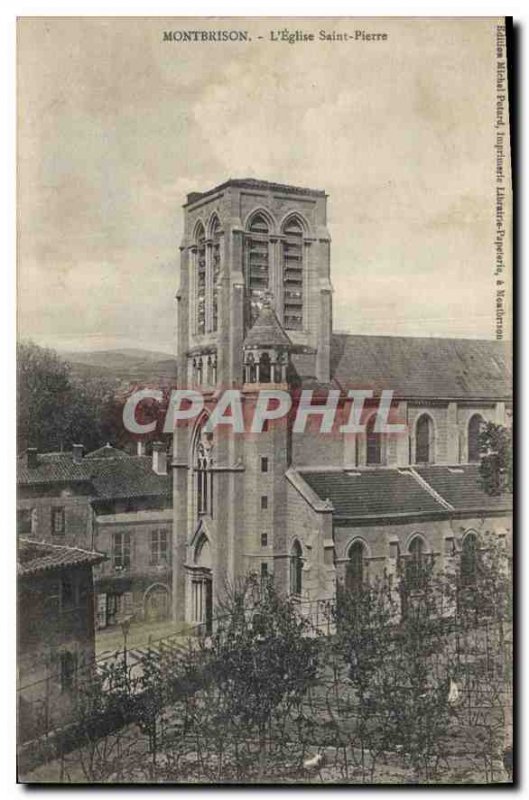 Old Postcard Montbrison L'Eglise Saint Pierre