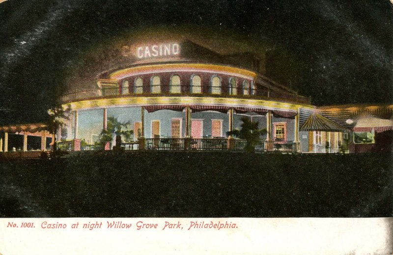 PA - Willow Grove. Willow Grove Park, Casino at Night