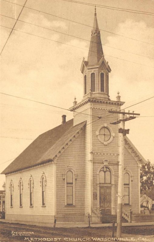 Methodist Church, Watsonville, California Santa Cruz Co c1910s Vintage Postcard