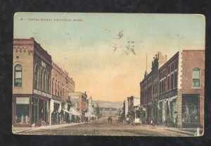 POCATELLO IDAHO DOWNTOWN CENTRAL STREET SCENE VINTAGE POSTCARD NY