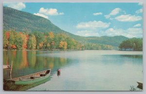 VermontView Of Boat On Lake DunmoreVintage Postcard