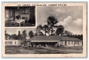 c1920 Ivy Lodge US Route 341 Building Restaurant Lumber City Georgia GA Postcard 