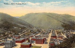 Wallace Idaho Birdseye View Of City Antique Postcard K98897