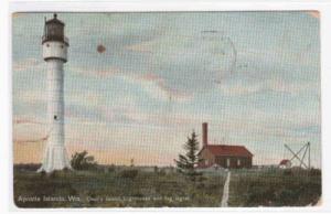 Apostle Islands Lighthouse Devil's Island WI postcard