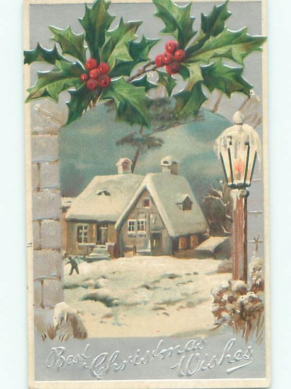 Divided-Back CHRISTMAS SCENE Great Postcard W9462