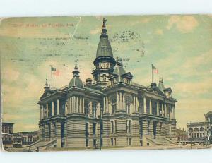 Divided-Back COURTHOUSE SCENE Lafayette Indiana IN d3082