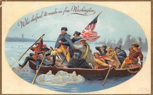 Washington Crossing the Delaware River George Washington 1909 