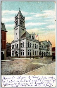 Worcester Massachusetts 1907 Postcard Post Office