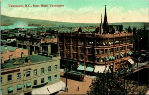 View From Hotel Vancouver CB Británico Columbia Canada 1911 Vtg Tarjeta Postal