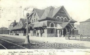 Union Depot, Muncie, IN USA Train Railroad Station Depot 1906 close to perfec...