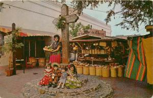 Olvera Street Market Place Los Angeles California CA Postcard