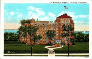 Vintage Wisconsin Postcard - Madison - The Methodist Hospital