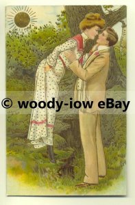 su1580 - Romantic Couple - Embossed postcard 