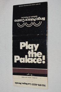 Bingo Palace Casino Las Vegas Nevada 30 Strike Matchbook Cover
