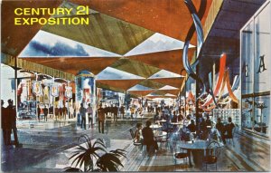 Postcard 1962 World's Fair Seattle Century 21 - Boulevards of the World