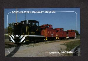 GA Southern Caboose Clinchfield Railroad Train Railways Duluth Georgia Postcard