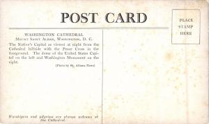 WASHINGTON DC WASHINGTON CATHEDRAL~MOUNT SAINT ALBAN~NIGHT VIEW POSTCARD 1940s