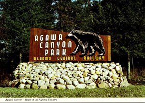 Canada Ontario Agawa Canyon Park Welcome Sign