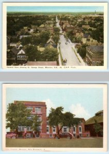 2 Postcards MONCTON, New Brunswick Canada ~ ST. GEORGE STREET, City Hospital