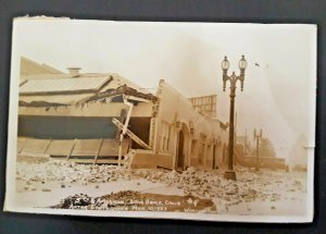 Mint Vintage 1933 Long Beach CA Earthquake 7th & American Real Photo Postcard