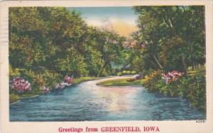 Iowa Greetings From Greenfield 1950