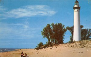 Michigan's Beacon Of The Lakes Little Point Souble Light House Silver Lake MI 