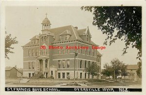 IA, Dyersville, Iowa, RPPC, Saint Francis Boys School, Entrance View, Photo No 2