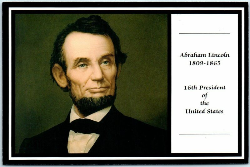 Postcard - Abraham Lincoln 1809-1865 - 16th President of the United States 